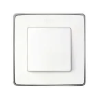 Рамка 1 пост хром/белая