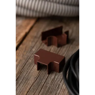 Угол T-образный (16х16) (4 шт) Plast под темное дерево