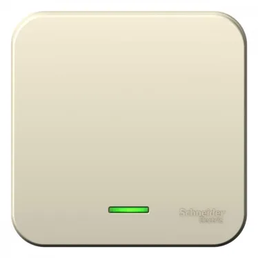 Выключатель BLANCA одноклавишный наружный (схема 1) с подсветкой и изоляционной пластиной 6а 250в молочный