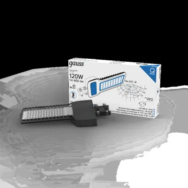 Светильник уличный консольный ДКУ 120 Вт 14400 лм 5000К AC 220В IP65 535х260х64мм широкая КСС Ш Qplus Gauss