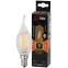 Лампа светодиодная F-LED BXS-9W-827-E14 (филамент, свеча на ветру, 9Вт, тепл, E14) (10/100/4000)