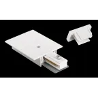 PTR/R EC-WH Комплект торцевых элементов белый для встраиваемого шинопровода Jazzway