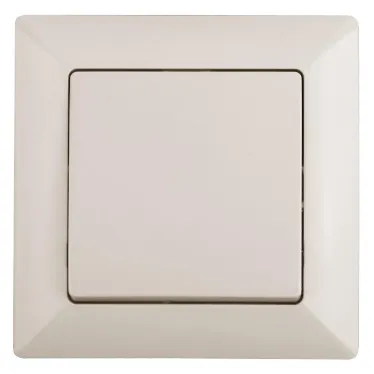 Выключатель Intro Solo 4-101-02 одноклавишный 10А-250В, IP20, СУ, слоновая кость