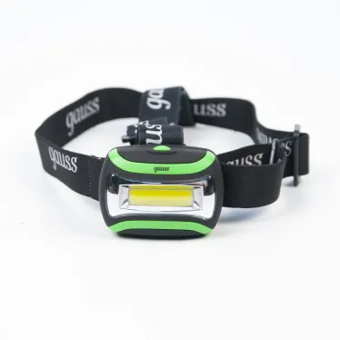 Фонарь светодиодный налобный 3 Вт 180 лм Черный IP42 на батарейках 3xААА GFL Gauss