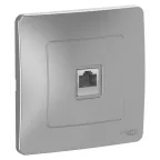 BLANCA скрытой установки розетка компьютерная RJ45, алюминий
