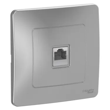 BLANCA скрытой установки розетка компьютерная RJ45, алюминий