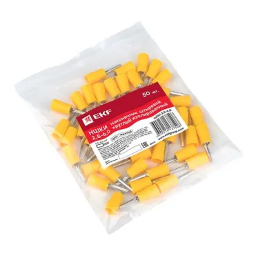 Наконечник штыревой круглый изолированный НШКИ 2.5-6.0 (уп.50шт) PROxima