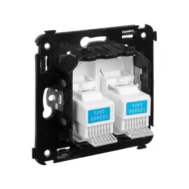 Avanti Розетка телефонная в стену двойная, ''Белое облако''