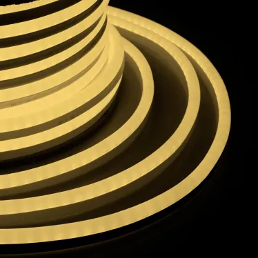 Гибкий неон LED SMD 8х16 мм, односторонний тёплый белый, 120 LED/м, 20 м