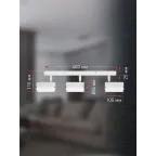 Светильник настенно-потолочный спот OL35-3 WH MR16 GU10 IP20 белый хром