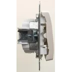 GLOSSA Выключатель двухклавишный схема 5 перламутр в рамку