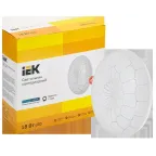 Светильник светодиодный ДПБ 2007 18Вт IP20 4000К круг белый IEK