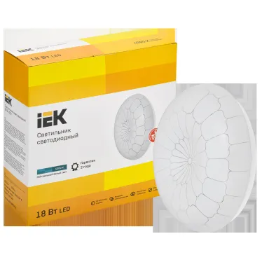 Светильник светодиодный ДПБ 2007 18Вт IP20 4000К круг белый IEK