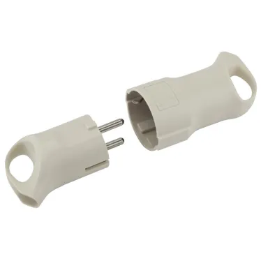 Розетка кабельная c/з 16A с кольцом непрямой ввод белая (10/200/4000) R3