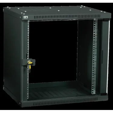 Шкаф LINEA WE 6U 600x650мм дверь стекло черный