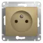 GLOSSA Розетка без заземления в рамку титан