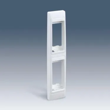 Рамка узкая с суппортами на два узких модуля для скрытого монтажа, S82C, алюминий