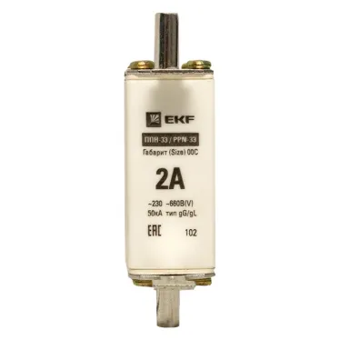 Вставка плавкая ППН-33 100/2А габарит 00С