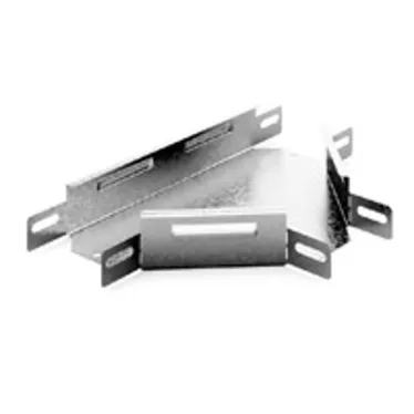 Угловой соединитель Т-образный к лотку 200х100, толщина 1,0 мм, Сендзимир цинк