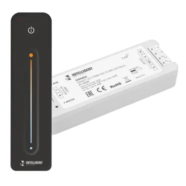 Диммер SMART-SET-PWM-102-72-MIX-SUF Black (12-24V, 2x5A, ПДУ LINE, 2.4G) (IARL, IP20 Пластик, 5 лет)