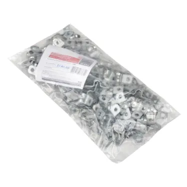 Скоба металлическая двухлапковая d8-9мм (100шт) PROxima