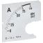 Шкала сменная для амперметра Э47 75/5А класс точности 1,5 72х72мм