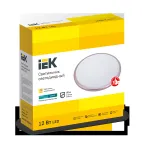 Светильник светодиодный ДПБ 3201 12Вт IP54 4000K круг розовое золото IEK