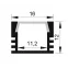 Профиль к LED ленте PAL 1612 накладной анодированный (2м)
