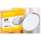 Светильник светодиодный ДПБ 3201 12Вт IP54 4000K круг розовое золото IEK