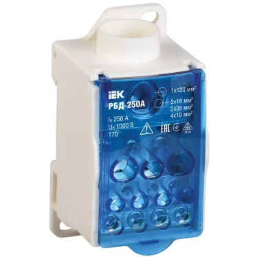 Блок распределительный на DIN-рейку РБД-250А