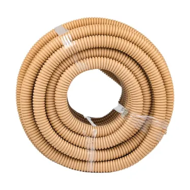 Труба гофрированная ПВХ с зондом под светлое дерево d25мм (25м) Plast PROxima