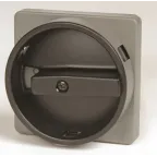 Площадка серебрянная 67х67 и черная ручка B63 с замком 22мм для сер.АМ