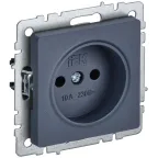 BRITE Розетка без заземления без защитных шторок 10А РС10-1-0-БрМ маренго