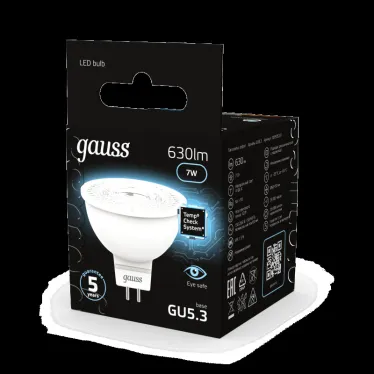 Лампа светодиодная LED 7 Вт 630 лм 4100К софит MR16 нейтральный GU5.3 AC 220В Black Gauss