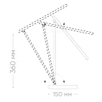 Светильник настольный светодиодный 10w 4000К диммируемый складной белый