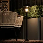 Светильник садово-парковый столб НТУ 1хE27 AC 220В Черный IP54 200х200х1000мм Алюминий max 60Вт ландшафтный Aura Gauss