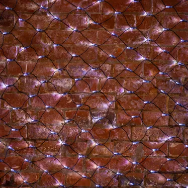 Гирлянда "Сеть" 2х1,5м, черный ПВХ, 288 LED Белые | 215-021 | NEON-NIGHT