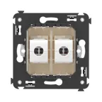 Avanti Компьютерная розетка RJ-45 без шторки в стену, кат.5е двойная, Ванильная дымка