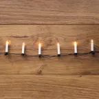 Гирлянда Свечи 4м, темно-зеленый ПВХ, 20 LED ТЕПЛЫЙ БЕЛЫЙ | 303-083 | NEON-NIGHT