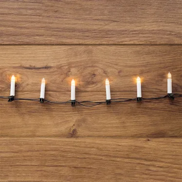 Гирлянда Свечи 4м, темно-зеленый ПВХ, 20 LED ТЕПЛЫЙ БЕЛЫЙ | 303-083 | NEON-NIGHT