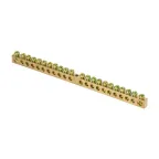 Шина PEN ноль-земля 6х9мм 22 отверстия латунь крепеж по центру PROxima