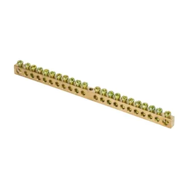 Шина PEN ноль-земля 6х9мм 22 отверстия латунь крепеж по центру PROxima