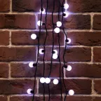 Гирлянда "Мультишарики" Ø23 мм, 10 м, черный ПВХ, 80 диодов, цвет белый | 303-515 | NEON-NIGHT