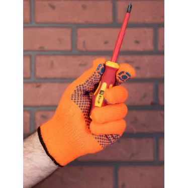 Перчатки рабочие ТОЧКА ЗИМА с ПВХ-покрытием утепленные (размер 9)