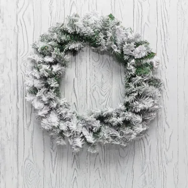 Заснеженный еловый венок Ø 60 см, ПВХ | 307-148 | NEON-NIGHT