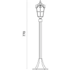 Светильник НТУ-60w столб-1.12м Е27 IP44 черное золото