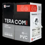Кабель витая пара TERACOM PRO Cat.5E F/UTP 4 пары solid 24AWG цвет серый упак. 305м | TRP-5EFTP-04PVC-GY-IN3 | EKF