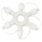 Разветвитель ERAPS-OR2 круговой для гирлянд 6 гнезд IP44 ПВХ 24 В