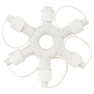 Разветвитель ERAPS-OR2 круговой для гирлянд 6 гнезд IP44 ПВХ 24 В