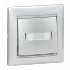 VALENA Рамка 1 пост горизонтальная алюминий